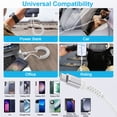 thumbnail image 7 of Charger Block, Wall Charger Adapter with Coild USB A to Type C Cable 6FT, Power Delivery Fast Charging Cord USB Charger Brick Cube Charger Station Compatible for iPhone Samsung Android, White, 7 of 7