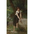 thumbnail image 2 of Émile Munier 11x14 Gold Ornate Wood Frame and Double Matted Museum Art Print Titled - Goose Girl (1893), 2 of 4
