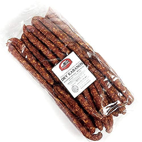 Smoked Dry Kabanos, Classic Snacking Kielbasa | Belmont Kabanos Sausage | Traditional Polish Snack Kabanek | approx. 3lb