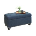 thumbnail image 2 of Convenience Concepts Designs4Comfort Ottomane de Rangement 7th Avenue en Tissu Bleu, 2 of 5