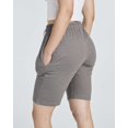 thumbnail image 4 of Real Essentials 3 Pack: Womens Cotton French Terry 9" Bermuda Short Pockets-Casual Lounge Athletic (Available in Plus), 4 of 6