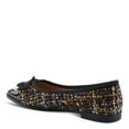 thumbnail image 7 of Patrizia Ainosa Women’s Faux Leather and Bouclé Ballet Flats with Bow Detail, 7 of 7