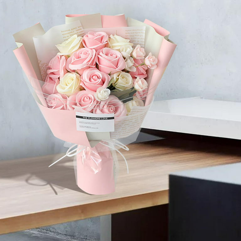 Personalised Photo Gifts Artificial Flowers White Silk Roses