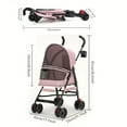 thumbnail image 3 of Pet Stroller Cat Dog Stroller Going Out Lightweight Foldable Dog Stroller, 4-Wheel, 3 of 5