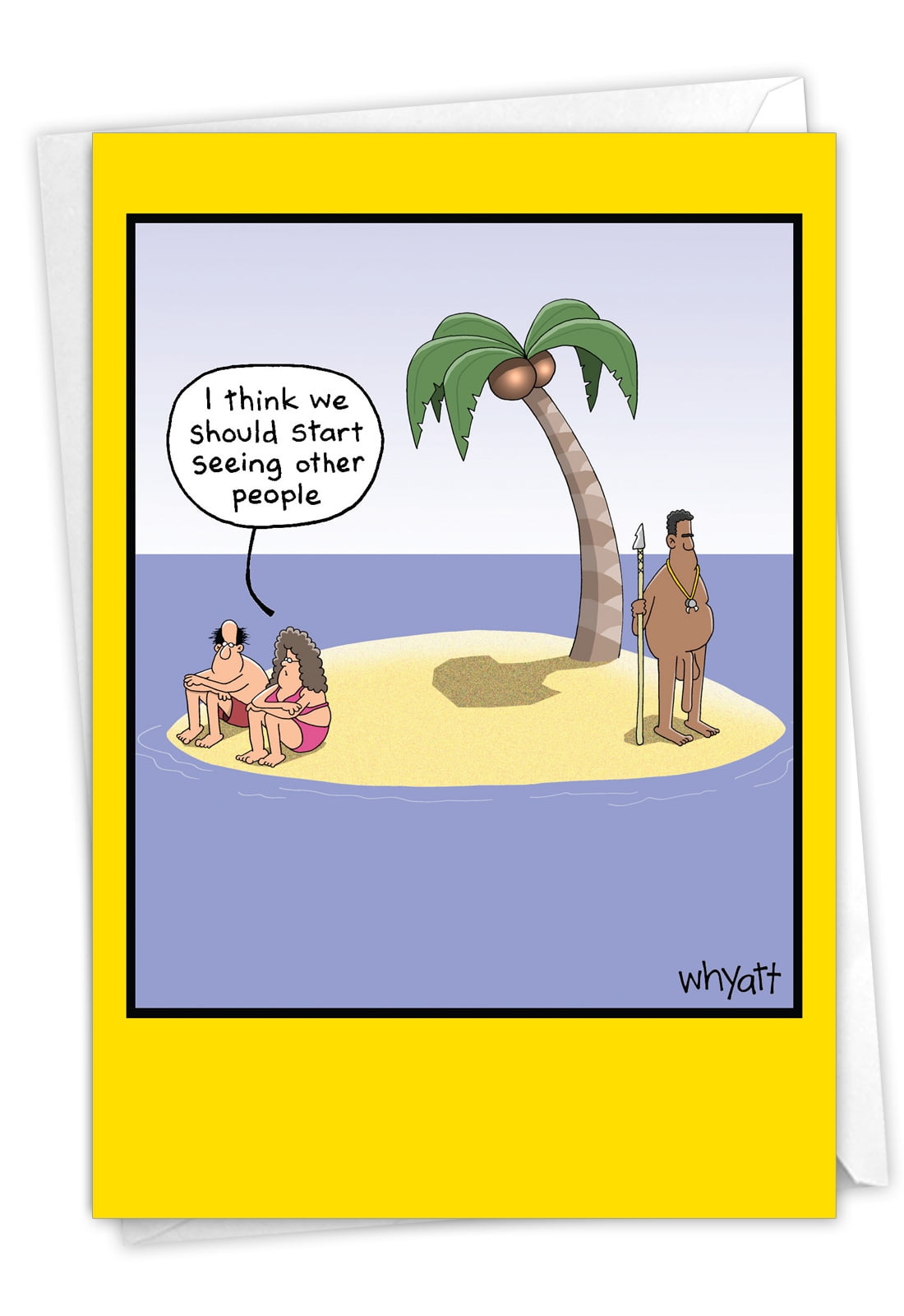1 Funny Birthday Card with Envelope - See Other People 8409
