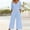 Light blue, variant on GILIGEGE Women's Casual Jumpsuits 2025 Summer Trendy Wrap V Neck Short Sleeve Wide Leg Pants Elegant Loose Rompers Outfits with Pockets Overalls for Women Loose Casual Short Sleeved Jumpsuit