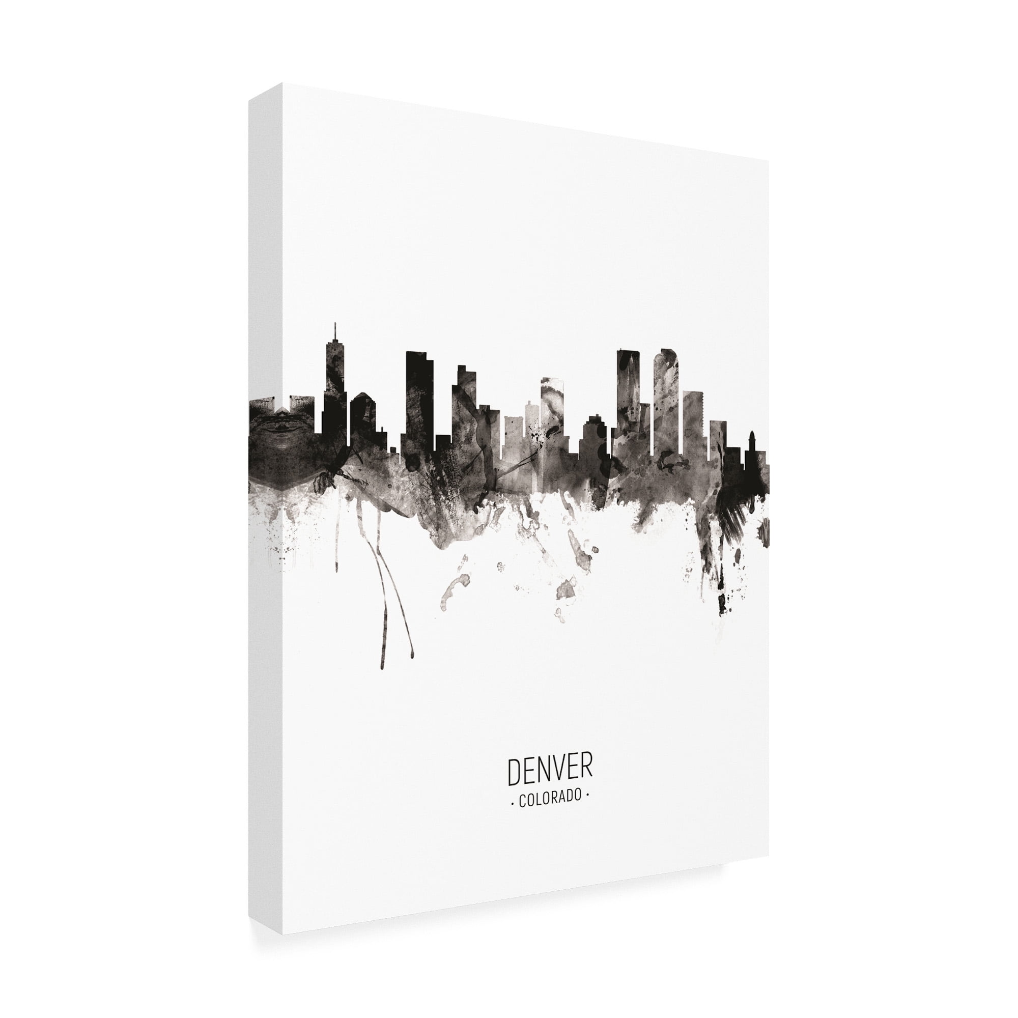 Trademark Fine Art 'Denver Colorado Skyline Portrait II' Canvas Art by Michael Tompsett