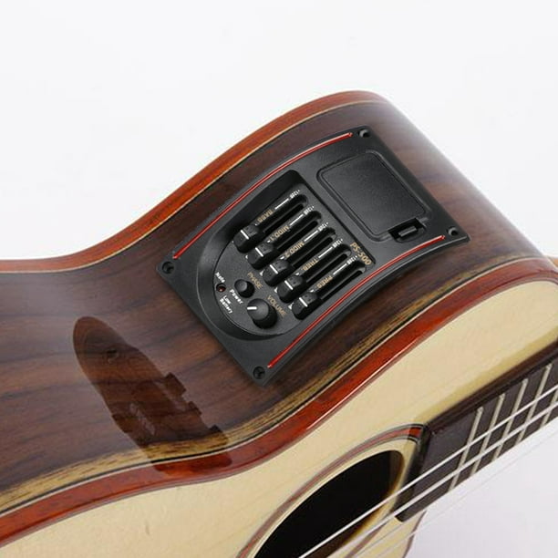 Qiilu Micro guitare 5 bandes, micro guitare électrique, préampli guitare  électrique acoustique 5 bandes EQ égaliseur micro accordeur instrument 