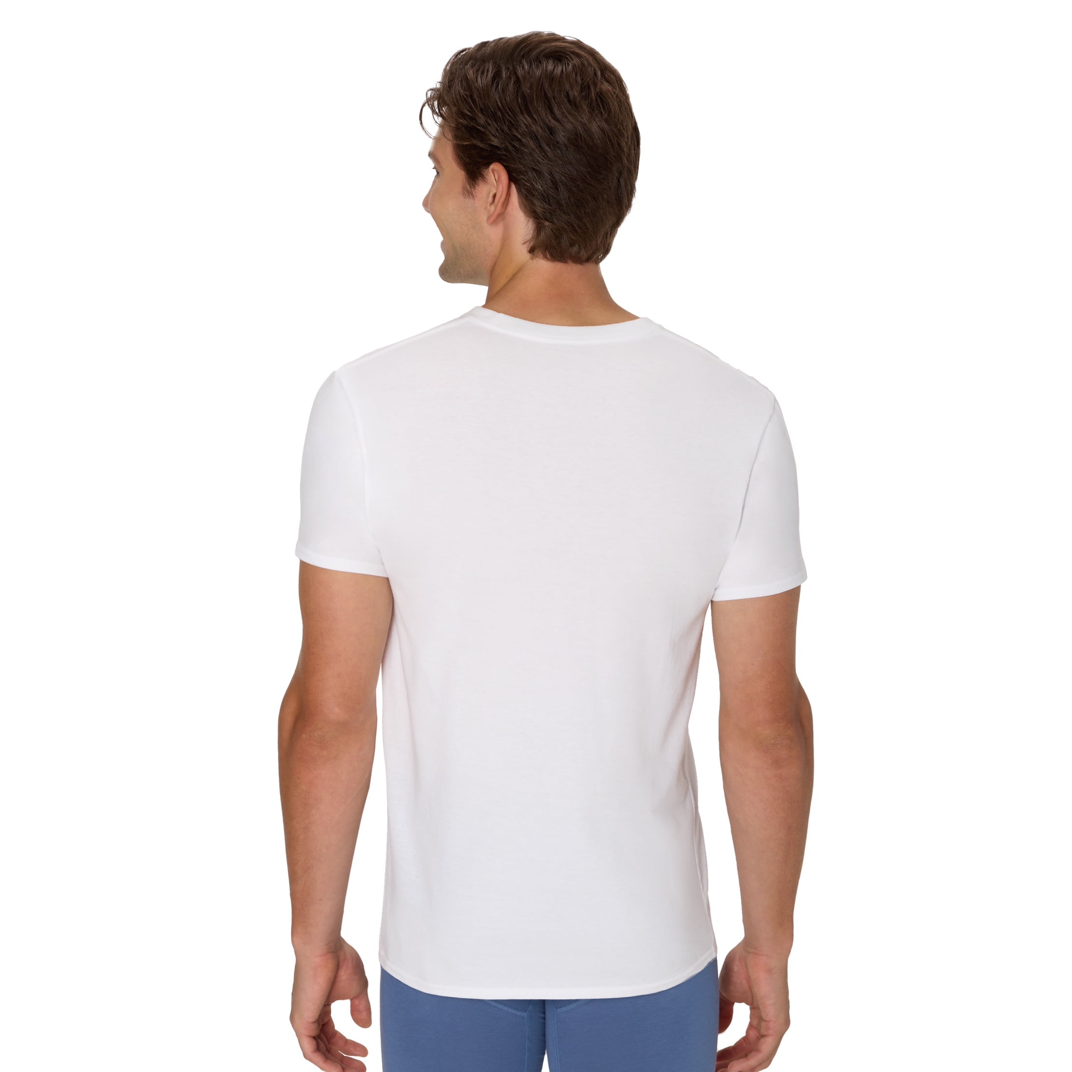 Hanes Mens Undershirt T-Shirt, 3-Pack, Cotton Stretch White T Shirts for Men, Stay-Tucked Crewneck