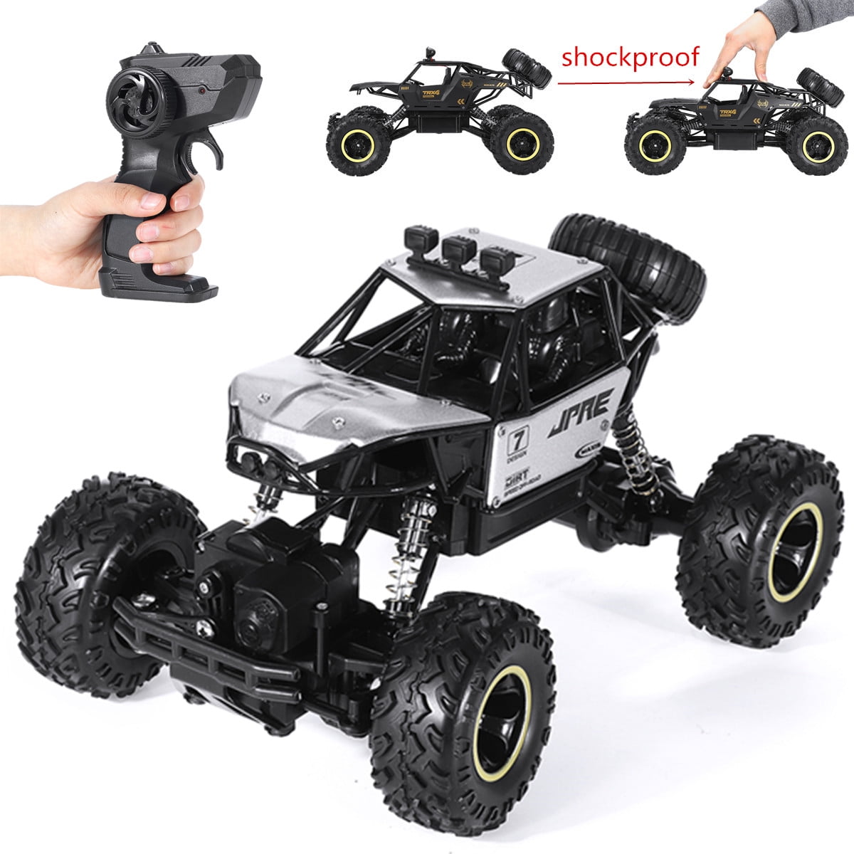 1:16 Scale RC Cars - Boys Remote Control 4WD Car Off Road Monster Truck - Electric Trucks with