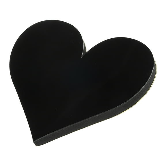 Uxcell 3D Acrylic Alphabet Mirror Wall Stickers Symbol Heart Self Adhesive Letter Sign for Home Decoration Black
