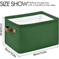 thumbnail image 4 of FREEAMG Forest Green Color Storage Bin for Toy Storage Basket Dirty Clothes Sundries Office Home Closet Organizer Shelf Cube Box Waterproof Laundry Basket, 2 PCS, 4 of 7