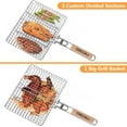 thumbnail image 2 of LazySpin Grill Basket, Fish Grill Basket Rustproof Stainless Steel BBQ Grilling Basket, 2 of 9