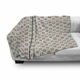 thumbnail image 3 of Christmas Soft Flannel Fleece Blanket, Traditional Norwegian Selbu Rose Motifs in Diagonal Order Nordic Classical, Cozy Plush for Indoor and Outdoor Use, 60" x 80", Red Green White, by Ambesonne, 3 of 6