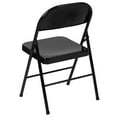 thumbnail image 6 of Emma + Oliver 4 Pack Double Braced Black Metal Folding Chair, 6 of 13