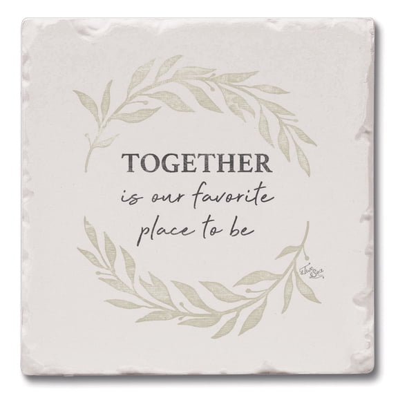 Thirstystone Favorite Place 4-Pack Tumbled Tile Stone Coasters