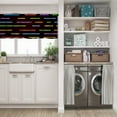 thumbnail image 5 of LALILO Kitchen Curtain Valance Neon Bright Black Rod Pocket Window Curtain 52"x 18" Set of 2, 5 of 6