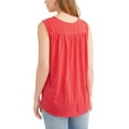 thumbnail image 2 of Women's Tank with Raw Edge Details and Crochet, 2 of 4