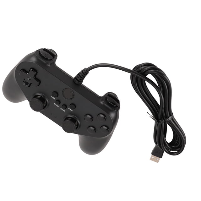 Wired PC Game Controller, ABS Plug and Play Function USB Wired Gaming Controller Gamepad for Computer