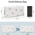 thumbnail image 2 of Gynky Quilted Makeup Pouch Cute Cotton Toiletries Bag Travel Zipper Flowers Makeup Bag Portable Storage Cosmetic Travel Cloth Bag, 2 of 7