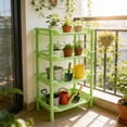 thumbnail image 4 of 4-Tier Plastic Shelf for Storage, Shelving Unit Storage Rack Organizer Utility Shelf for Kitchen Office Garage Pantry Laundry Organization, Storage Rack for Pantry Closet, 4 of 6