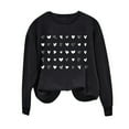 thumbnail image 4 of Meichang Chandails de la Saint-Valentin pour Femmes Sweat-Shirt Graphique Cœur d'Amour Col Rond Décontracté Manches Longues Cadeaux de la Saint-Valentin Pull Sweat-Shirts Liquidation de Printemps, 4 of 4