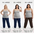 thumbnail image 6 of Essential Basic Women Value Pack Long Camisole Cami - Black, Black, White, White, 3X, 6 of 7