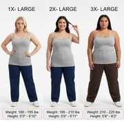Essential Basic Women's Long Cami Tank Top 4-Pack, White, White, White, White, Size M