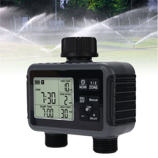 Temporizador De Manguera De Riego, 3 Modos De Riego Versátiles Pantalla LCD IPX5 Temporizador De Agua Programable Multifuncional De Alta Eficiencia A Prueba De Lluvia Para