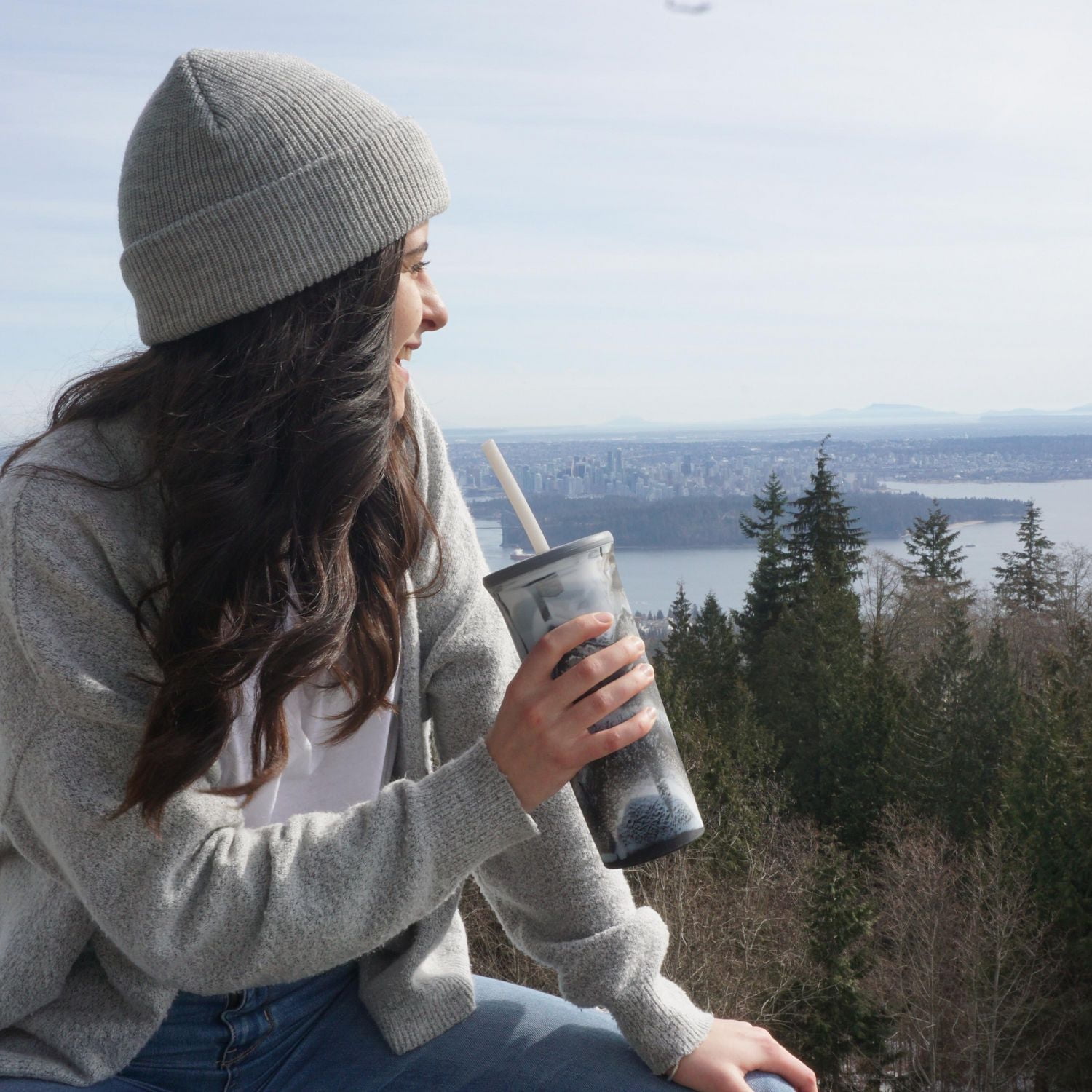 GoSili Straw Cup, 24oz. 1pk. Calacatta