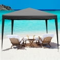 thumbnail image 5 of Costway Patio 10x10ft Outdoor Instant Pop-up Canopy Folding Sun Shelter Carry Bag Grey, 5 of 9