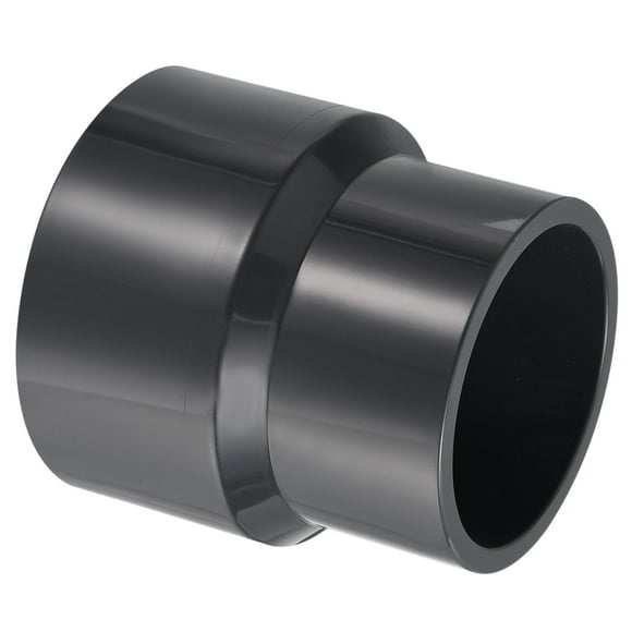 Conector de acoplamiento de socket recto de PVC Uxcell, Gris 3.5x3" 1