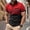 Red, variant on Men's Polo Shirts With Collar White And Red Summertime High-end Shirt Short Sleeve Streak Color Match