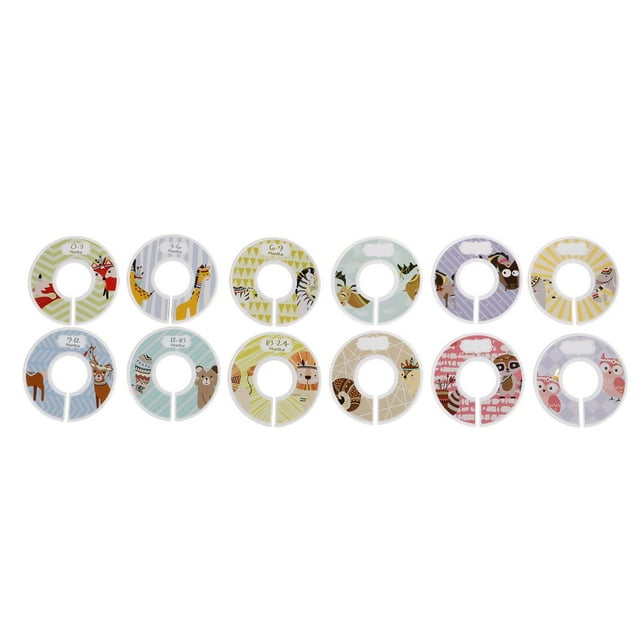 Infant Baby Clothes Hanger Rack Size Dividers Organizers Clothes Size Tags 12pcs Blank