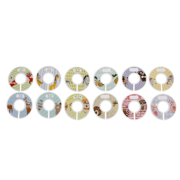s de Divisores de Tamaño de Armario de Ropa de Bebé para Pequeños - 12pcs blanco 12 piezas en blanco Sunnimix Divisores de tamaño de ropa