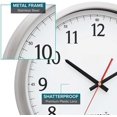 thumbnail image 3 of 404-1235UA-PL UltrAtomic 14 inch Stainless Steel Wall Clock, Shatterproof Lens, Silver, 3 of 5