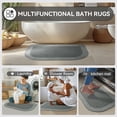 thumbnail image 3 of QiCaiJia Bath Mat, Non Slip Bathroom Rugs, Thin Bath Mat Fits Under Door, Quick Dry Absorbent Washable Bathroom Mat with Rubber Backing, Gray 24"x 35", 3 of 8