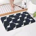 thumbnail image 4 of Dark Blue Dinosaurs Silhouette Pattern Bathroom Rugs Mat,Non Slip Microfiber Bathroom Rug,Rubber Backing,Soft Bathroom Mats for Bathroom Floor,Tub and Shower,17x30in(43x75cm), 4 of 5