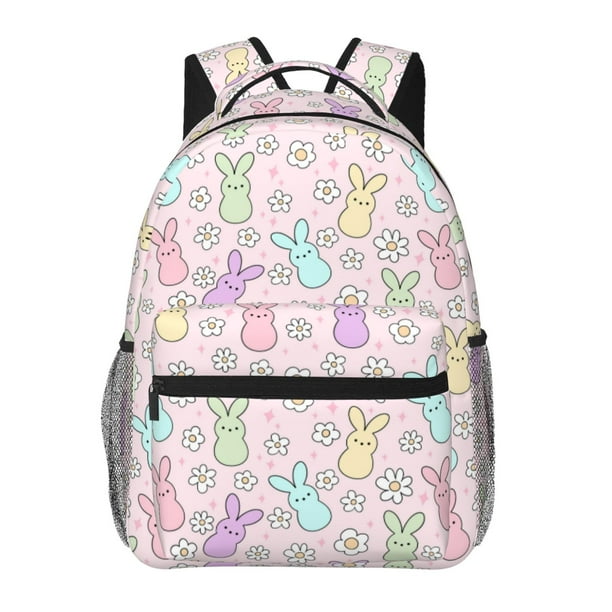 Fotbe Colorful Bunny Mochila Casual con Estampado para Escuela, Viajes y Actividades al Aire Libre - Duradera, Ligera y Cómoda