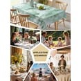 thumbnail image 6 of Green Abstract Tablecloth Rectangle Table Cloths 54x108, Waterproof Tablecloth Outdoor Table Cloth, Modern Oil Painted Art Contemporary Washable Table Cover for Kitchen Dinning Party, 6 of 8