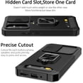 thumbnail image 5 of for Samsung A54 5G Case with Sliding Camera Cover Heavy Duty Protective Galaxy A54 Case with Card Holder Magnetic Rotate Ring Kickstand Phone Case for Samsung A54 5G(Black), 5 of 14
