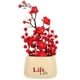 thumbnail image 1 of KAKOWELY Árbol de la fortuna artificial, fruta de escritorio, flor de ciruelo artificial en maceta, decoración en maceta, 1 of 4