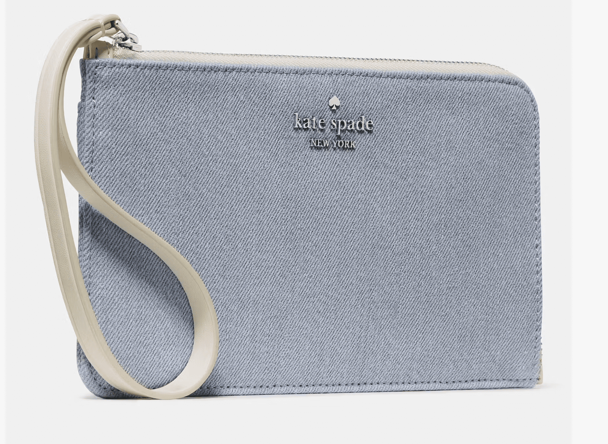 Kate Spade New York Women's Lucy Denim Medium L-Zip Wristlet