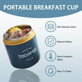 thumbnail image 3 of Luniquz 710ml/24oz Vacuum Insulated Food Thermos for Hot/Cold Food. Stainless Steel Lunch Box with Leak-Proof Seal & Spoon, 3 of 8
