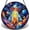 B - Ufo, variant on Stained Glass Window Hanging, Celestial Sun Catcher with Moon and Star, Night Sky Window Decor for Home, Round Wall Art Decor Gift for Women, Mom 011 (6.3IN)