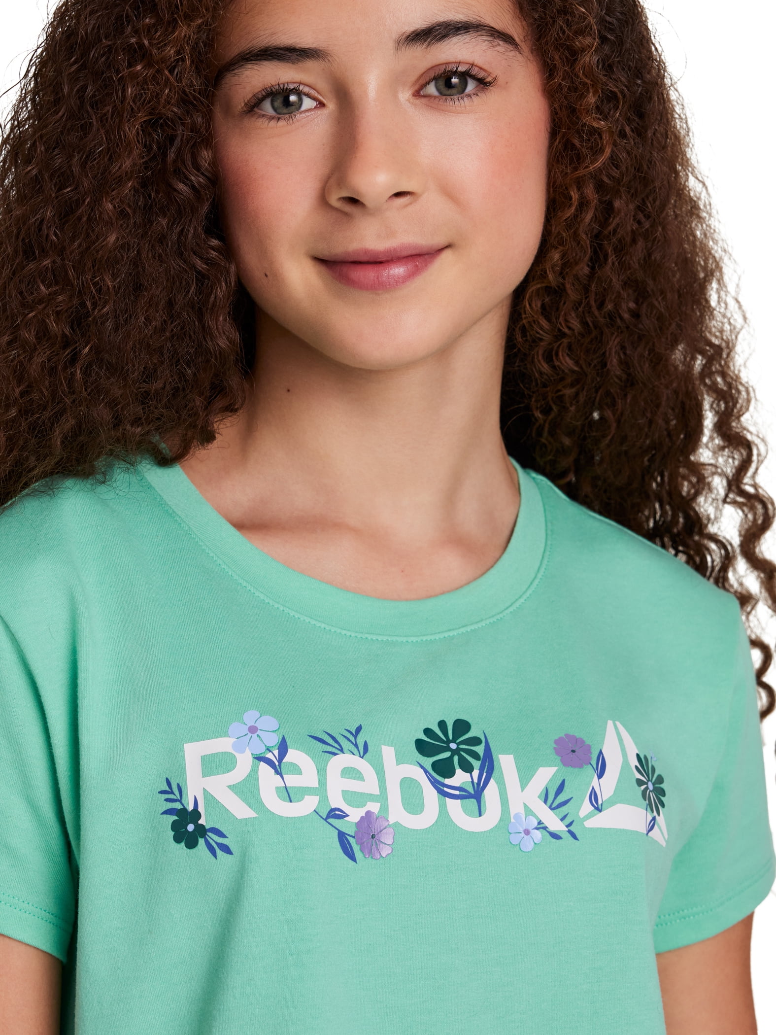 Reebok Girl’s Printed Short Sleeve Graphic T-Shirt, Sizes 4-18