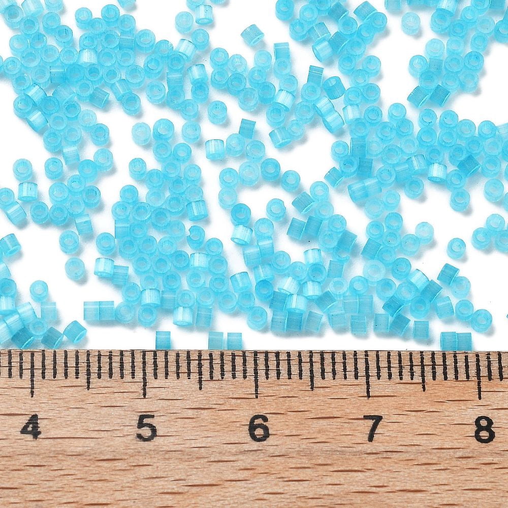 1pound Imitation Cat Eyes Glass Seed Beads Dyed Cylinder Deep Sky Blue 1.6x1.3mm Hole: 0.8mm about 60000pcs/pound