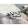 thumbnail image 6 of HeartsAndYou 1.2ct Engagement Ring for Women Round Cut Moissanite Solitaire Women 18k White Gold Over Silver, 6 of 9