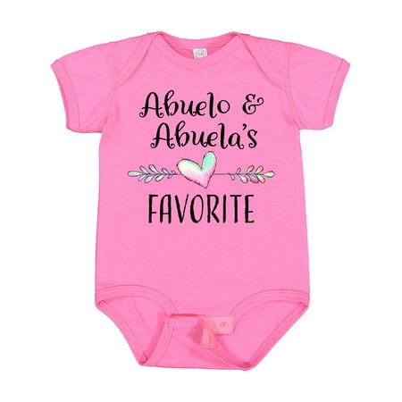 

Inktastic Abuelo and Abuelas Favorite- Heart Grandchild Gift Baby Boy or Baby Girl Bodysuit