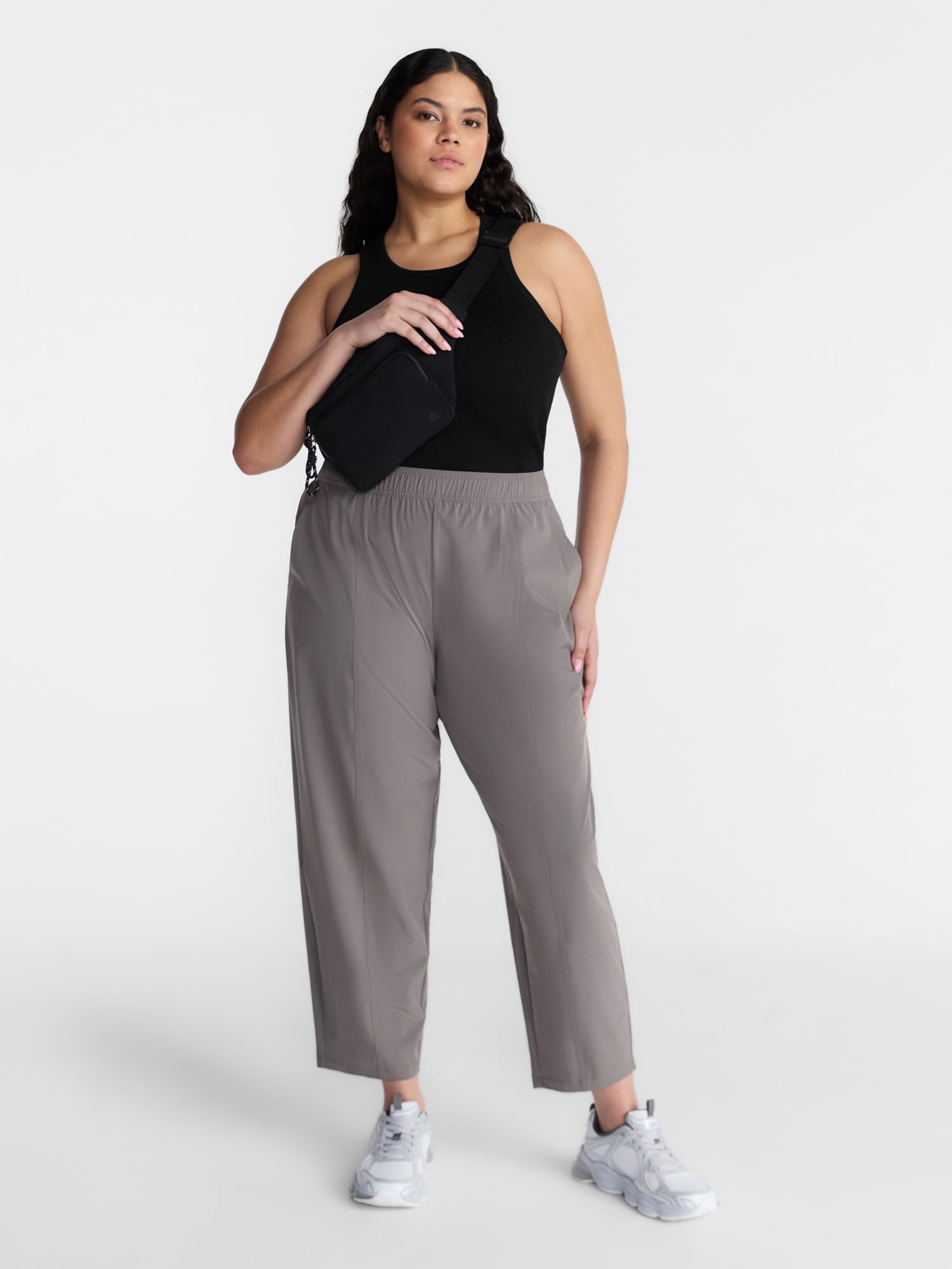 Avia Women's FeatherStretch Woven Tapered Pants, 27'' Inseam, Sizes XS-XXXL